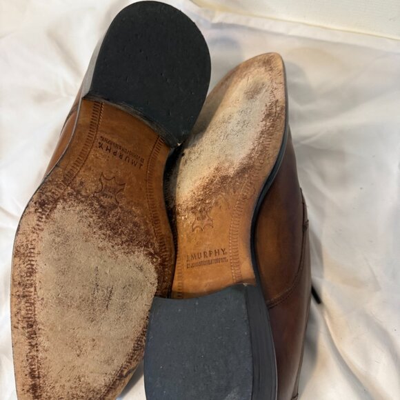 Johnston & Murphy Novick Cap Toe Oxford Men’s Dress Shoes Brown Leather 9M